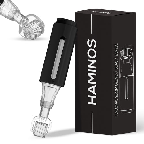 Derma roller mit Serumtank, schwarz | Haminos®️