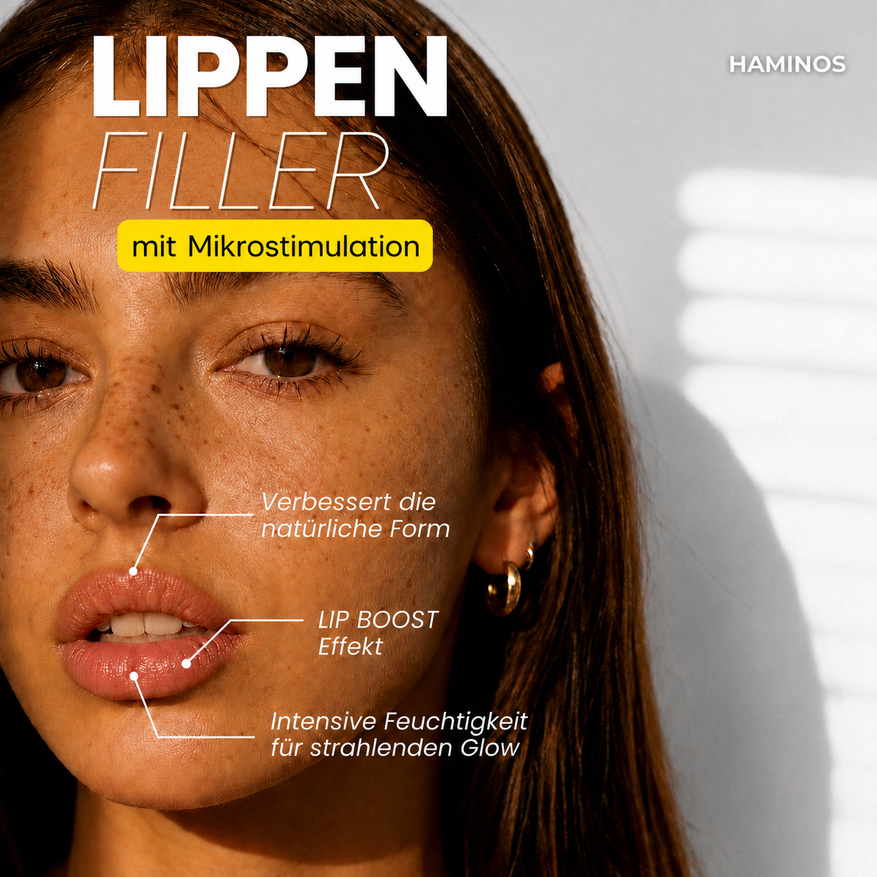 Lippenbehandlung mit Derma roller